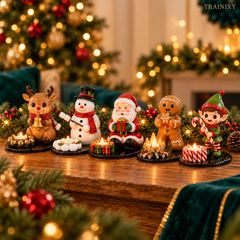 TRAINIXY Christmas Character Tealight Holder