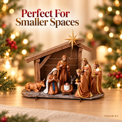 ✝️ Christmas Nativity Scene Tabletop Decor | Traditional Holiday Display