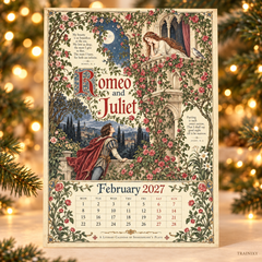 A Shakespearean Year 2027 – 12 Plays Through the Seasons | Vintage Illustrated Wall Calendar