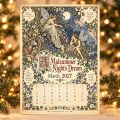 A Shakespearean Year 2027 – 12 Plays Through the Seasons | Vintage Illustrated Wall Calendar