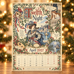 A Shakespearean Year 2027 – 12 Plays Through the Seasons | Vintage Illustrated Wall Calendar