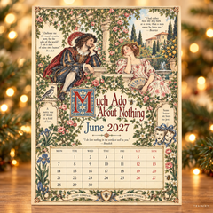 A Shakespearean Year 2027 – 12 Plays Through the Seasons | Vintage Illustrated Wall Calendar