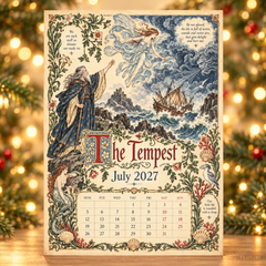A Shakespearean Year 2027 – 12 Plays Through the Seasons | Vintage Illustrated Wall Calendar