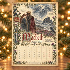 A Shakespearean Year 2027 – 12 Plays Through the Seasons | Vintage Illustrated Wall Calendar
