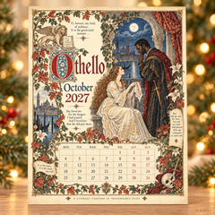 A Shakespearean Year 2027 – 12 Plays Through the Seasons | Vintage Illustrated Wall Calendar