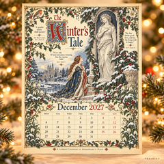 A Shakespearean Year 2027 – 12 Plays Through the Seasons | Vintage Illustrated Wall Calendar