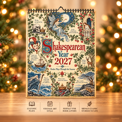 A Shakespearean Year 2027 – 12 Plays Through the Seasons | Vintage Illustrated Wall Calendar