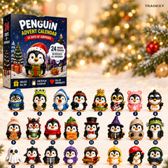 24 Days of Penguin Acrylic Advent Calendar – 24 Unique 2D Ornaments (3 Editions)