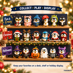 24 Days of Penguin Acrylic Advent Calendar – 24 Unique 2D Ornaments (3 Editions)