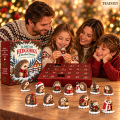 24 Days Woodland Hedgehog Advent Calendar 2026 | Christmas Countdown Ornament Set