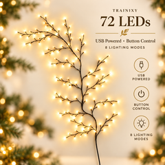 Flexible LED Willow Vine Wall Lights with Remote Control