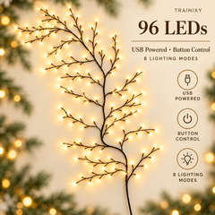Flexible LED Willow Vine Wall Lights with Remote Control