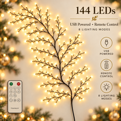 Flexible LED Willow Vine Wall Lights with Remote Control