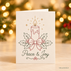 Christmas Hand Embroidery Card Kit – 5-Pack Beginner Friendly DIY Craft