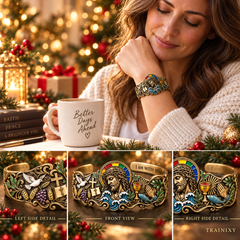"I Am With You" Jesus Cuff Bracelet – Antique Bronze Faith Jewelry for Men & Women