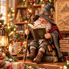 The Wandering Scholar Gnome – 3D Effect Acrylic Standee & Bookshelf Decor