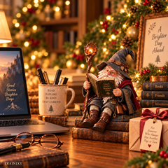 The Wandering Scholar Gnome – 3D Effect Acrylic Standee & Bookshelf Decor