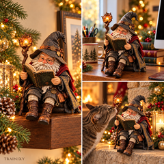 The Wandering Scholar Gnome – 3D Effect Acrylic Standee & Bookshelf Decor