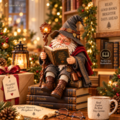 The Wandering Scholar Gnome – 3D Effect Acrylic Standee & Bookshelf Decor