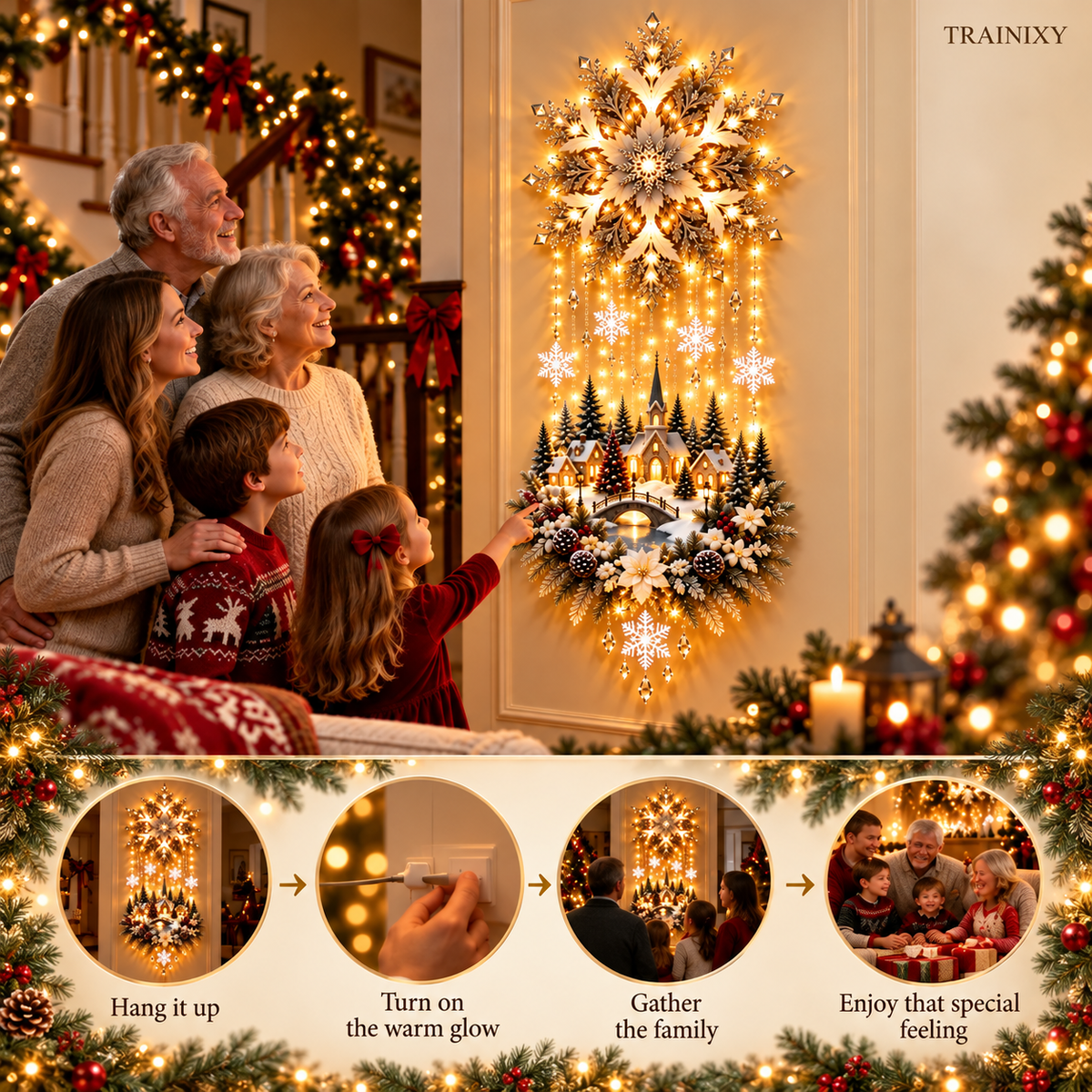 Turn Any Blank Wall Into a Magical, Glowing Winter Wonderland—Without Taking Up an Inch of Tabletop Space