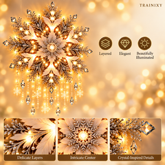 LED Lighted Christmas Village Snowflake Wall Hanging