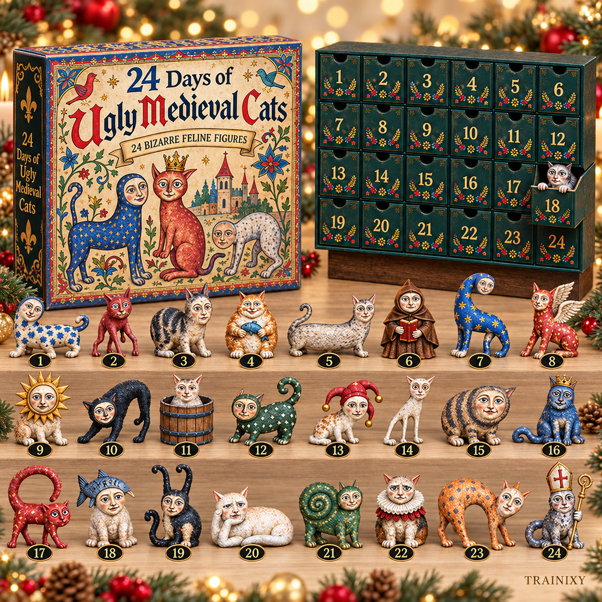 24 Days of Ugly Medieval Cats Advent Calendar