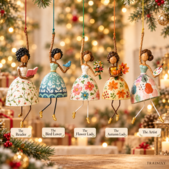 Whimsical Dancing Lady Kinetic Wind Hanging Decor