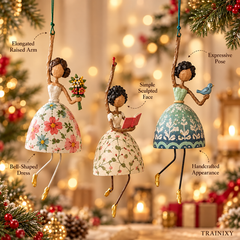 Whimsical Dancing Lady Kinetic Wind Hanging Decor