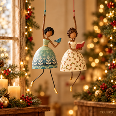 Whimsical Dancing Lady Kinetic Wind Hanging Decor