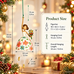 Whimsical Dancing Lady Kinetic Wind Hanging Decor