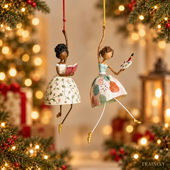 Whimsical Dancing Lady Kinetic Wind Hanging Decor