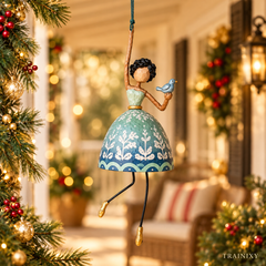 Whimsical Dancing Lady Kinetic Wind Hanging Decor