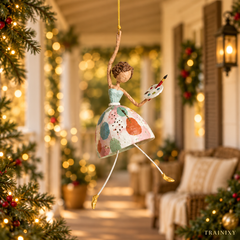 Whimsical Dancing Lady Kinetic Wind Hanging Decor