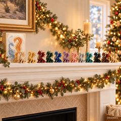 Dragon Advent Calendar – 24-Piece 2D Acrylic Christmas Ornaments with 3D Visual Effect