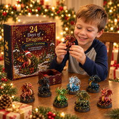 Dragon Advent Calendar – 24-Piece 2D Acrylic Christmas Ornaments with 3D Visual Effect