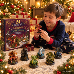 Dragon Advent Calendar – 24-Piece 2D Acrylic Christmas Ornaments with 3D Visual Effect