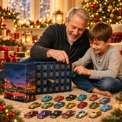 Classic American Cars Advent Calendar – 24 Pcs Acrylic Christmas Tree Ornaments