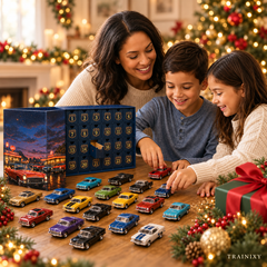 Classic American Cars Advent Calendar – 24 Pcs Acrylic Christmas Tree Ornaments