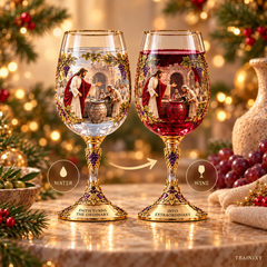 Miracle at Cana Matching Wine Glasses – Water into Wine Keepsake Set