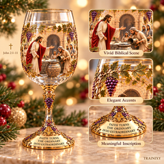 Miracle at Cana Matching Wine Glasses – Water into Wine Keepsake Set