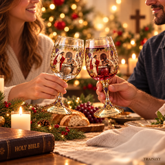 Miracle at Cana Matching Wine Glasses – Water into Wine Keepsake Set