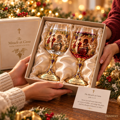 Miracle at Cana Matching Wine Glasses – Water into Wine Keepsake Set