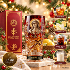 "King of Kings" Jesus Christ Pint Glass (16 oz)