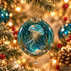 Ocean Wonders Coastal Christmas Ornaments – Sea Life Tree Decor