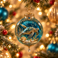 Ocean Wonders Coastal Christmas Ornaments – Sea Life Tree Decor