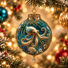 Ocean Wonders Coastal Christmas Ornaments – Sea Life Tree Decor
