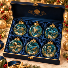 Ocean Wonders Coastal Christmas Ornaments – Sea Life Tree Decor