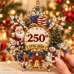 USA 250th Anniversary Christmas Ornament — 1776–2026 Commemorative Keepsake