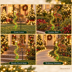 Enchanted Starlight Reindeer Yard Stake – 3D Lighted Outdoor Christmas Decor