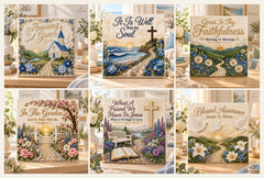 Sacred Hymn Pearl Art Kit – DIY Faith-Inspired Wall Decor